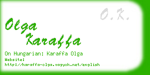 olga karaffa business card